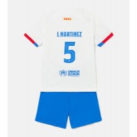 Camiseta Barcelona Inigo Martinez #5 Visitante Equipación para niños 2023-24 manga corta (+ pantalones cortos)